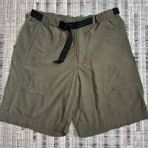 L.L. Bean olive green swim trunks with pockets. Mens medium.